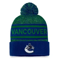 Czapki i chusty sportowe damskie - Czapka Fanatics 23 Authentic Pro Rink Heathered Cuffed Pom Knit Vancouver Senior - miniaturka - grafika 1
