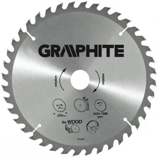 Graphite tarcza do drewna 190mm 40 zębów widia 57H670 - Tarcze do pił - miniaturka - grafika 1
