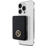 Powerbanki - Guess Powerbank indukcyjny 5W GUPBM3AL4DMK 3000mAh czarny/black MagSafe 4G Strassed Metal Logo - miniaturka - grafika 1