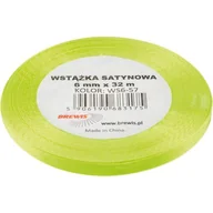 Pasmanteria - Wstążka satynowa 6mm/32m limonkowy (2) BREWIS - miniaturka - grafika 1
