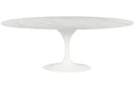 Stoły - King Home Stół owalny Tulip Ellipse Marble Arabescato RT-335V.ARABESCATO - miniaturka - grafika 1