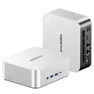 AOOSTAR MACO Mini PC, AMD Ryzen 7 Pro 8845HS 8 Cores Max 5,1GHz, 32GB DDR5 RAM 1TB SSD, HDMI + DP + 2*USB4 Four Screens Display 1295463SZBT - Mini PC - miniaturka - grafika 1