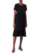 Sukienki - ONLY Petite Women's ONLMAY S/S Peplum Calf JRS Petit sukienka damska, czarna, 52 - miniaturka - grafika 1