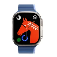 Akcesoria do smartwatchy - HOCO pasek silikonowy magnetyczny do Apple Watch 42/44/45/49 mm AS102 ciemny niebieski z jasnym niebieskim - miniaturka - grafika 1