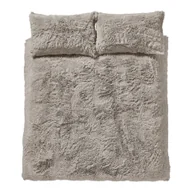 Pościel - Brązowa pościel dwuosobowa z mikropluszu 200x200 cm Cuddly – Catherine Lansfield - miniaturka - grafika 1