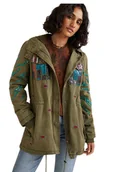 Kurtki damskie - Kurtka damska Desigual Flix khaki z cekinami -XXL - miniaturka - grafika 1