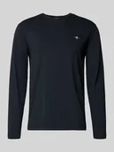 Koszulki męskie - Bluzka z długim rękawem z wyhaftowanym logo - miniaturka - grafika 1