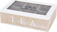 Pojemniki kuchenne - Koopman Pudełko na herbatę biała skrzynka 7x24x16cm - miniaturka - grafika 1