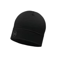 Czapki damskie - Czapka wełniana Buff Lightweight Merino Wool Hat Solid Black - miniaturka - grafika 1