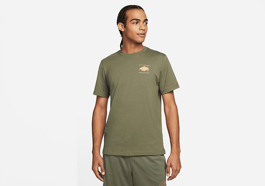 Nike Air Jordan Flight Essentials Graphic Crew Medium Olive