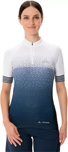VAUDE Posta Half-Zip Tricot Women, biały/niebieski EU 42 | L 2022 Koszulki kolarskie - Koszulki rowerowe - miniaturka - grafika 1