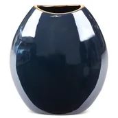 Wazony i flakony - Eurofirany Wazon ceramiczny Amora wys. 20 cm granatowy - miniaturka - grafika 1