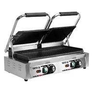 Piece, kotły  i płyty grzejne gastronomiczne - Yato PODWÓJNY GRILL KONTAKTOWY RYFLOWANY 58CM YG-04560 - miniaturka - grafika 1
