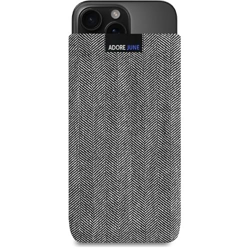Adore June Etui biznesowe kompatybilne z iPhone 16 Pro Max 2024, etui na telefon komórkowy z charakterystycznego materiału w jodełkę - efekt czyszczenia wyświetlacza