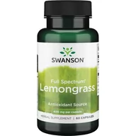 Suplementy naturalne - Swanson - Trawa Cytrynowa, 400mg, 60 kapsułek - miniaturka - grafika 1