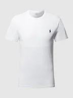 Koszulki męskie - T-shirt o kroju custom slim fit z wyhaftowanym logo - miniaturka - grafika 1