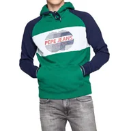 Bluzy męskie - Bluza męska Pepe Jeans Sherwood z kapturem bawełniana zielona-M - miniaturka - grafika 1
