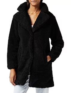 Urban Classics Damska kurtka zimowa damska oversized Sherpa Coat, płaszcz z haczykami i zapięciem na przelotkach, rozmiar XS do 5XL, czarny (Black 00007), L - Kurtki damskie - miniaturka - grafika 1