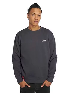 ALPHA INDUSTRIES Basic S Logo Męska Bluza, Niebieski (Navy - 02), M - Bluzy męskie - miniaturka - grafika 1