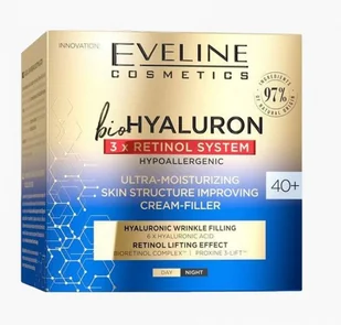 Eveline BioHyaluron Ultra Nawilżający Krem-Filler Poprawiający Strukturę Skóry 40+ 50ml - Kremy do twarzy - miniaturka - grafika 1
