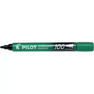 Przybory szkolne - Pilot Marker permanentny okrągły Sca-100 zielony pudełko A 12 - miniaturka - grafika 1