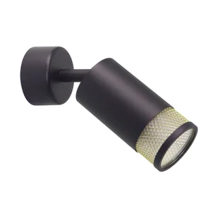 Czarna tuba, kinkiet ścienny z ażurową końcówką 91-27566 z serii FLIN - Lampy ścienne - miniaturka - grafika 1