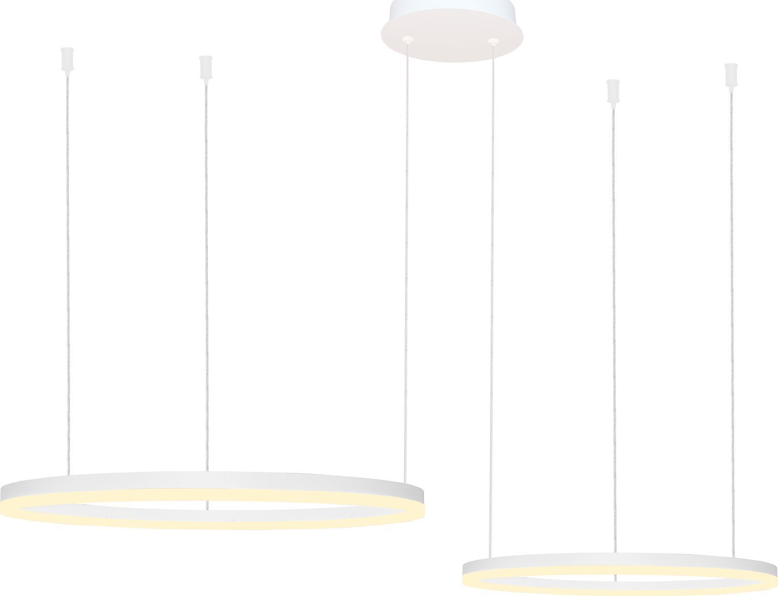 Lampa wisząca Azzardo Lampa HALO PENDANT 80+60 CCT BK + REMOTE CONTROL