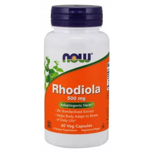 Now Foods Rhodiola 500mg - Różeniec Górski - 60kaps. - Suplementy naturalne - miniaturka - grafika 1