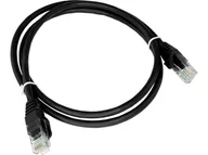 Patchcordy - ALANTEC PATCH-CORD U/UTP KAT.6 PVC 1.0M CZARNY - miniaturka - grafika 1