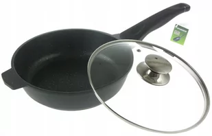 Patelnia Głęboka Marmurowa 28cm Indukcja Gaz 1238 - Patelnie - miniaturka - grafika 1