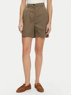 Tommy Hilfiger Bermudy WW0WW44764 Brązowy Relaxed Fit - Spodenki damskie - miniaturka - grafika 1