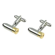 Spinki do mankietów i krawatów - Spinki do mankietów X2 Nabój, łuska - miniaturka - grafika 1