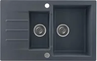 Zlewozmywaki - Zlewozmywak granitowy Kernau KGS A 6079 1,5B1D Graphite - miniaturka - grafika 1