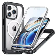 Etui i futerały do telefonów - Etui ochronne na telefon do Apple iPhone 16 Pro Max Alogy Shield360 MagCase™️ do MagSafe obudowa z ochroną wyświetlacza i aparatu Czarne - miniaturka - grafika 1