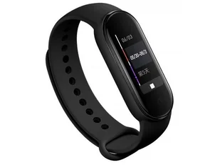 Pasek gumowy soft Alogy do Xiaomi Mi Band 5 Czarny + 5x Folia Alogy - Akcesoria do smartwatchy - miniaturka - grafika 1