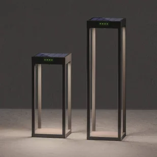 KLEWE Lampa solarna LED RADIA MINI, antracyt, 35 cm, aluminium, IP65 - Lampy ogrodowe - miniaturka - grafika 1