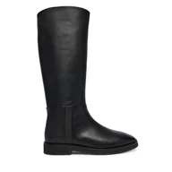 Kozaki damskie - Kozaki Calvin Klein Formal Utk Boot Lth HW0HW02599 Czarny - miniaturka - grafika 1