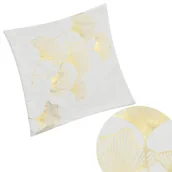 Poszewki na poduszki - Poszewka dekoracyjna na poduszkę 40x40 cm ozdoba wzorzysta złote liście - miniaturka - grafika 1