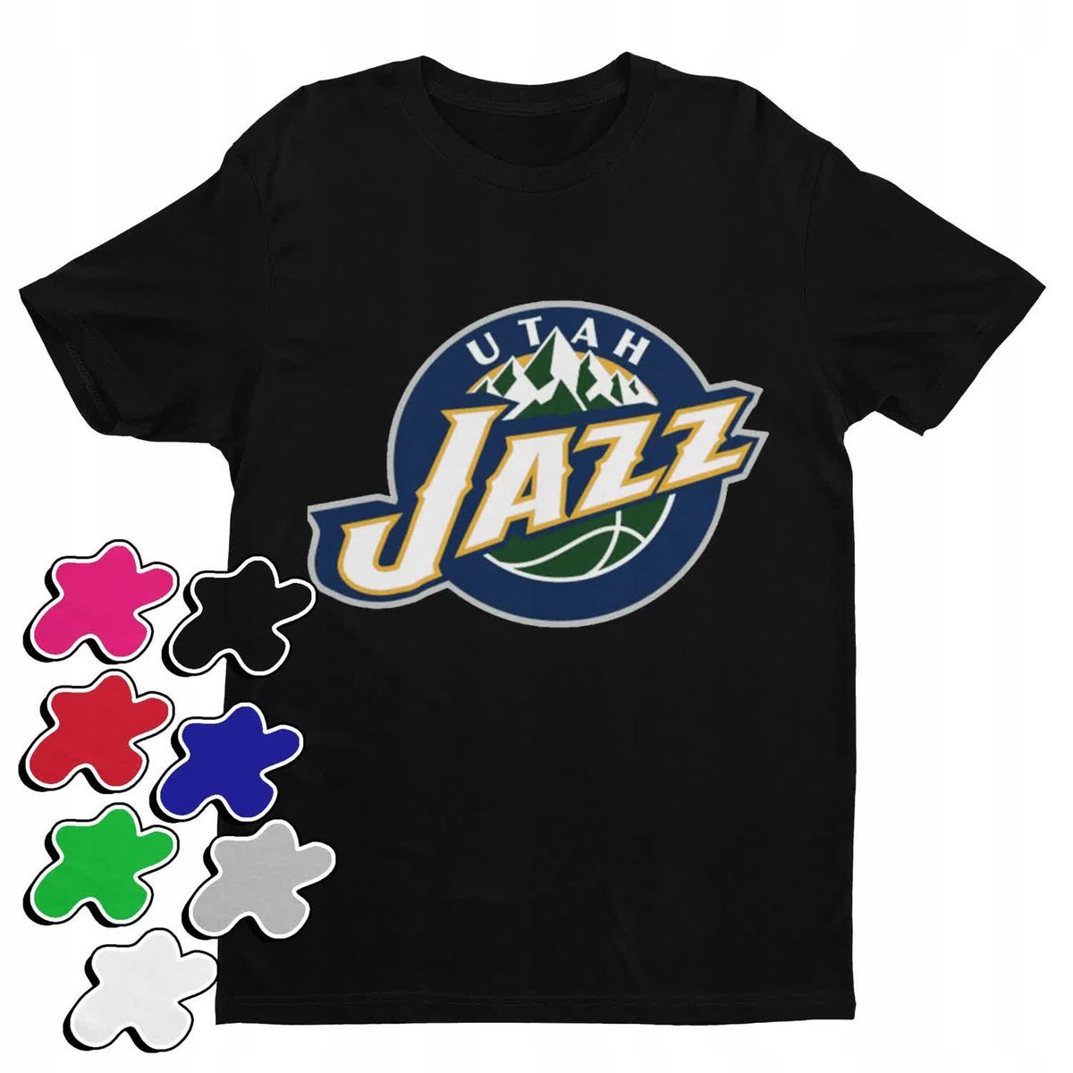 Koszulka T-Shirt Dziecięca Z Nadrukiem Utah Jazz Kluby Klub Nba -S 122-134