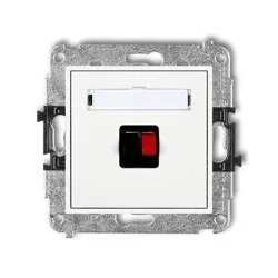 Karlik Gniazdo głośnikowe pojedyncze MINI Biały MGG-4 - Gniazdka elektryczne - miniaturka - grafika 1