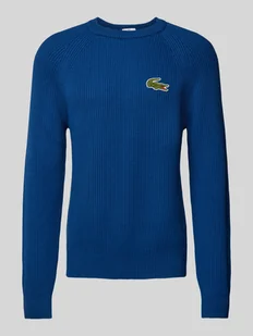Sweter z dzianiny z prążkowanymi wykończeniami - Swetry męskie - miniaturka - grafika 1