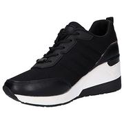 Sneakersy damskie - XTI Sneakersy damskie 130049, Czarny, biały, 39.5 EU - miniaturka - grafika 1