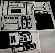 Akcesoria motoryzacyjne - SEAT ALHAMBRA DEKORACJA KOKPITU OKLEINY DEKORY NAKLEJKI 3D FOLIA PIANO BLACK - miniaturka - grafika 1