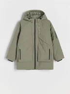 Kurtki i płaszcze dla chłopców - Reserved - Kurtka parka z kapturem - oliwkowy - miniaturka - grafika 1