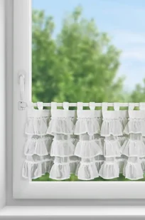 Eurofirany Firana Gotowa Lilia 1 Na Szelkach 150 X 45 Cm Biały - Firany - miniaturka - grafika 1