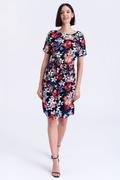 Sukienki - Sukienka w wielobarwne kwiaty - Greenpoint - miniaturka - grafika 1