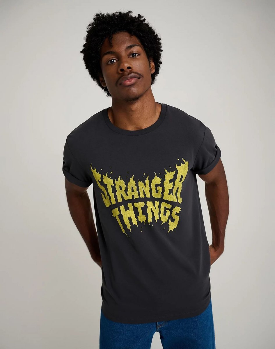 t-shirt uomo wrangler 112378547 tee washed black