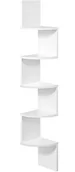 Półki do salonu - Biała Skandynawska Półka Narożna Wisząca T1-A40 - miniaturka - grafika 1