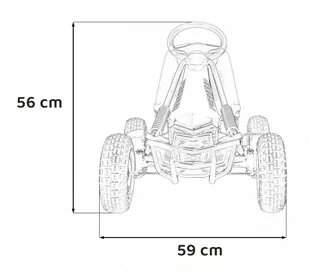 Gokart Na Pedały AIR PerHour Różowy - Pojazdy elektryczne dla dzieci - miniaturka - grafika 2