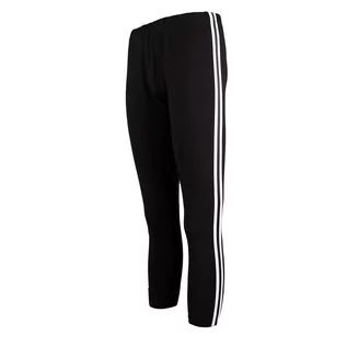 Legginsy - Legginsy dziewczęce sportowe, czarne z lampasem, Tup Tup - grafika 1